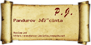 Pandurov Jácinta névjegykártya